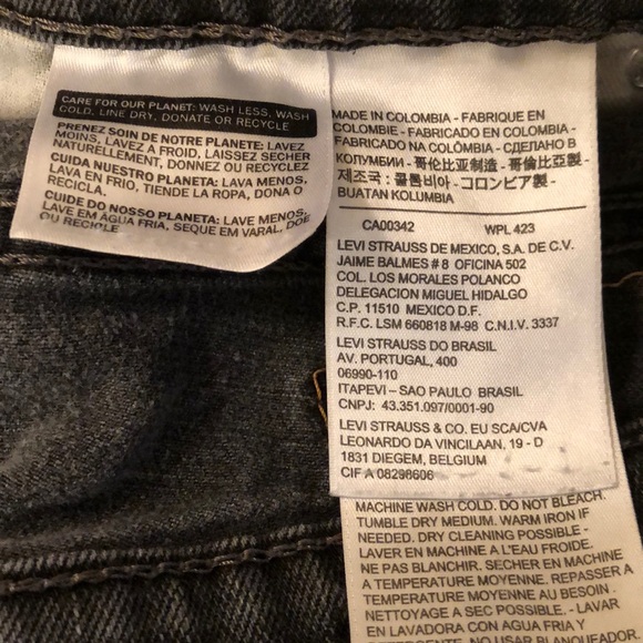 Men’s Levi’s Jeans Black Wash 34/30 Excellent Cond - Picture 8 of 9